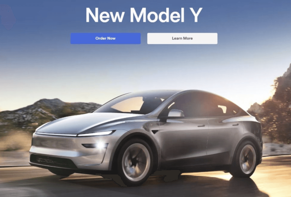 Tesla Model Y advertisement