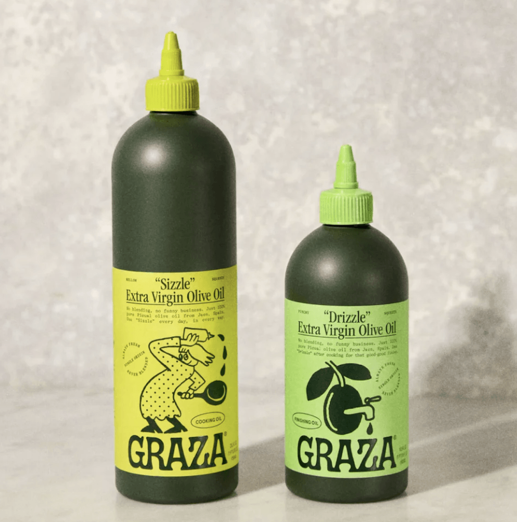 Graza olive oil bottles
