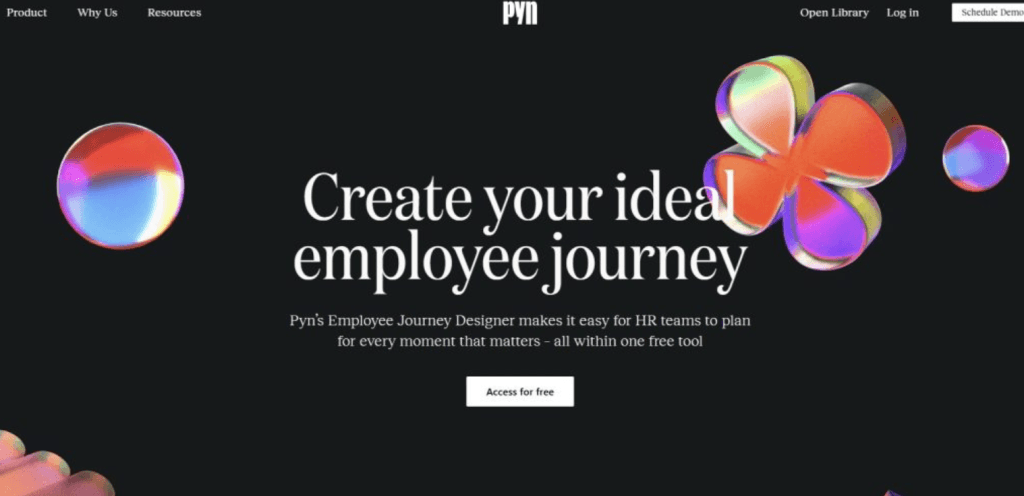 Pyn website homepage