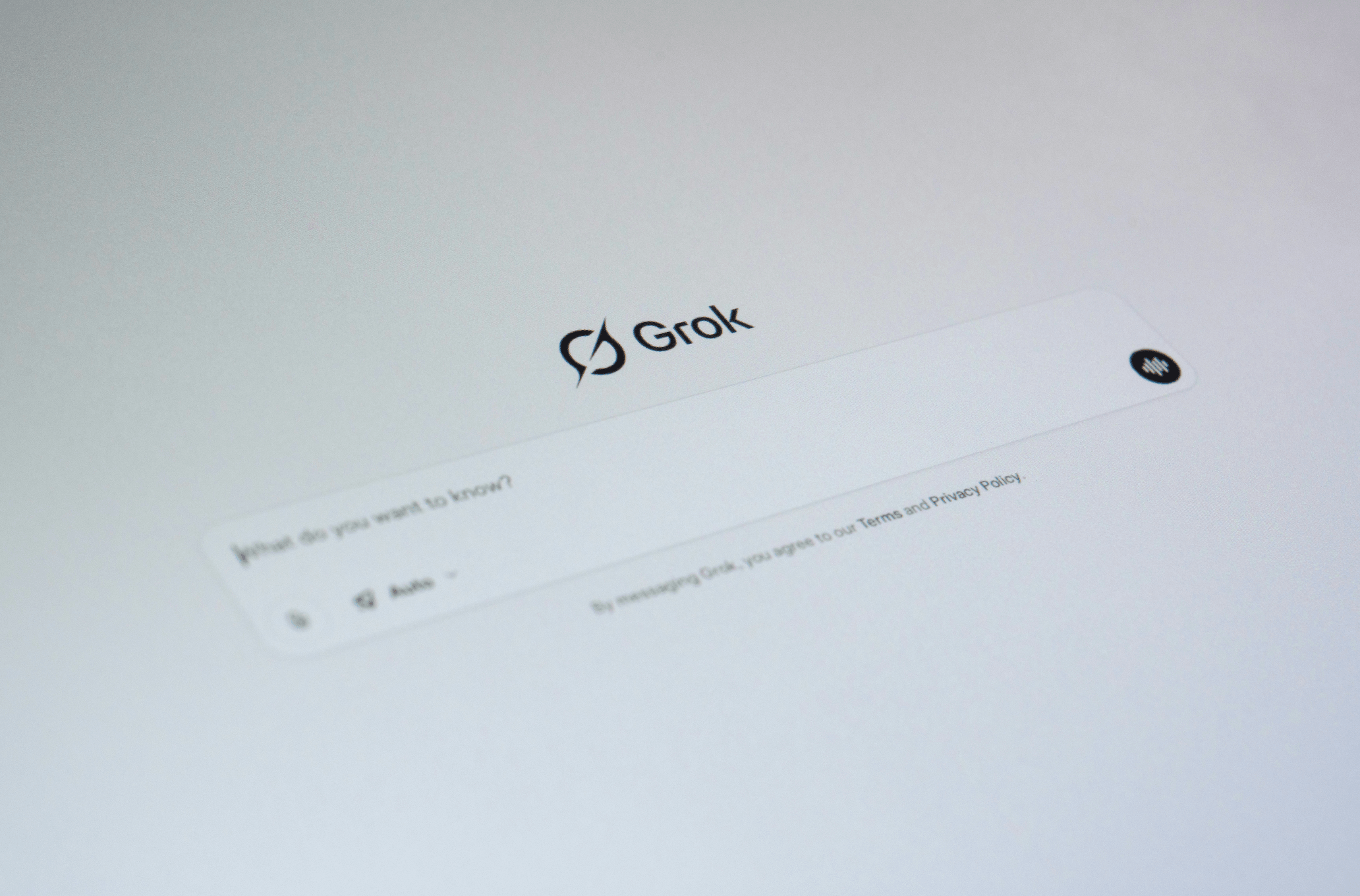 Grok interface on a screen