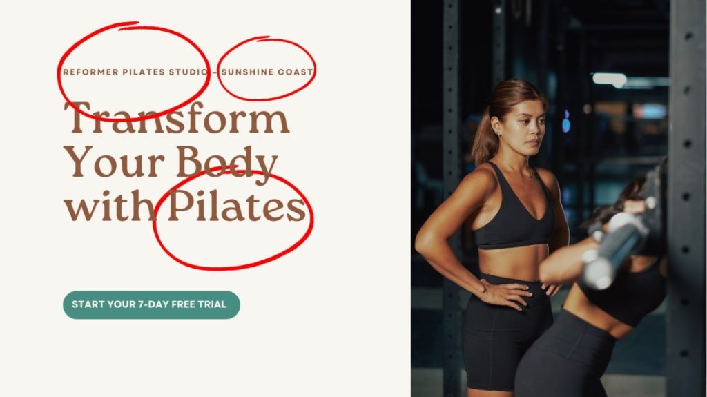 Reformer pilates studio advertisement