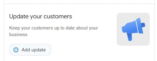 Google Business Profile update customers panel