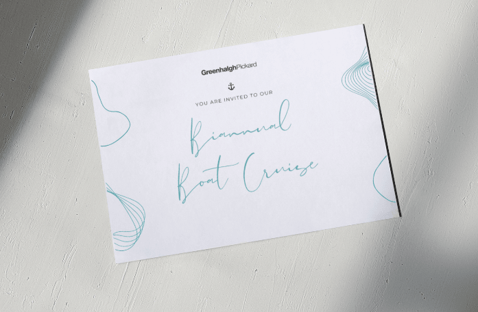 boat cruise invite mockup